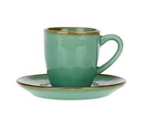 Nador Rose & TULIPANI Milano Concerto Green Verde Acqua Tasse à Expresso avec Soucoupe 90 ML Vert Tiffany