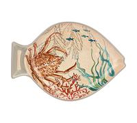 Nador Sea Life Lot de 2 assiettes à poisson 100% mélamine 33 x 23 cm dans un coffret cadeau