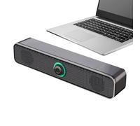 Nadsrpn Haut-parleurs PC pour bureau, haut-parleur pour moniteur, barre de son avec basses profondes alimentés par USB pour scène, musique, salle de classe, PC, voiture, tablette, TV, projecteur