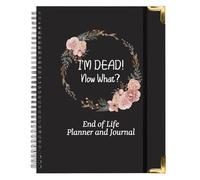 NADSSJL Agenda fin de vie UK 2025 : « I'm Dead! Now What? » Agenda de vie A4 avec reliure à double spirale, couverture rigide, carnet de notes pour vos biens, affaires commerciales et souhaits finaux