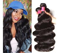 Nadula Hair 12A Lot de 3 trames de cheveux humains brésiliens ondulés 100 % non traités pour femme noire Couleur naturelle
