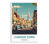 NAEGV 5D Kit de Peinture Diamant Camden Town Londres Tableau Diamond Strass Point De Croix Broderie Craft Peinture Créatifs Décoration D'Intérieur 40x40cm