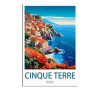 NAEGV 5D Kit de Peinture Diamant Cinque Terre Italy Tableau Perle Diamant Déco Murale, Broderie peinture diamant pour Adulte Débutant 50x60cm