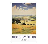 NAEGV 5D Kit de Peinture Diamant Highbury Fields Londres DIY Diamond Painting Adultes, Accessoires Diamant Painting pour Murale Décoration 40x50cm
