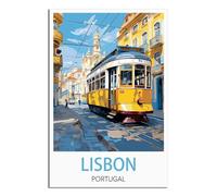 NAEGV 5D Kit de Peinture Diamant Lisbonne Portugal Tableau Perle Diamant Déco Murale, Broderie peinture diamant pour Adulte Débutant 40x40cm