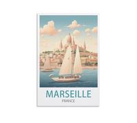 NAEGV 5D Kit de Peinture Diamant Marseille Frances Tableau Diamond Strass Point De Croix Broderie Craft Peinture Créatifs Décoration D'Intérieur 30x40cm