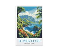 NAEGV 5D Kit de Peinture Diamant Parcs nationaux de l'île de La Réunion Kit de peinture diamant pour adultes débutants,Convient pour la décoration murale de la maison 30x40CM