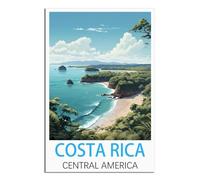 NAEGV DIY Diamond Painting Adulte Costa Rica Amérique centrale Point de Croix Cristal Painting, Peinture à Strass Ronds avec Diamants, Art Diamant pour Murale Décoration 40x40cm