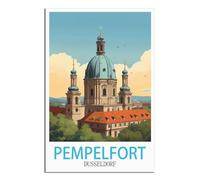 NAEGV DIY Diamond Painting Adulte Pempelfort Düsseldorf Point de Croix Cristal Painting, Peinture à Strass Ronds avec Diamants, Art Diamant pour Murale Décoration 30x40cm