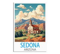 NAEGV DIY Diamond Painting Adulte Sedona, Arizona Point de Croix Cristal Painting, Peinture à Strass Ronds avec Diamants, Art Diamant pour Murale Décoration 40x40cm