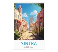NAEGV DIY Diamond Painting Adulte Sintra Portugal Point de Croix Cristal Painting, Peinture à Strass Ronds avec Diamants, Art Diamant pour Murale Décoration 50x60cm
