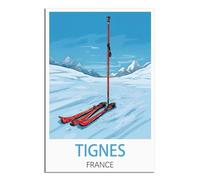 NAEGV DIY Diamond Painting Adulte Tignes France Point de Croix Cristal Painting, Peinture à Strass Ronds avec Diamants, Art Diamant pour Murale Décoration 30x40cm