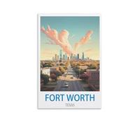 NAEGV Kit de peinture à l'huile à faire soi-même, à Fort Worth, Texas. Kit d'art et de loisirs créatifs pour adultes, décoration murale (30 x 40 cm).