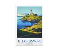 NAEGV Kit de peinture à l'huile à faire soi-même, peint à la main, sur toile de lin écossaise, motif « Île de Lismore », peinture acrylique numérotée, décoration murale, cadeau, 40 x 50 cm