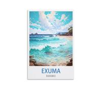 NAEGV Kit de peinture à l'huile à faire soi-même, représentant un paysage des Exumas, aux Bahamas. Peinture par numéros pour enfants. Kit de peinture acrylique à réaliser soi-même (50 x 60 cm).