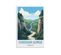 NAEGV Kit de peinture par numéros Cheddar Gorge Somersets - Kit de loisirs créatifs à réaliser soi-même - Peinture acrylique - Idéal pour décorer un mur ou offrir - 20 x 30 cm