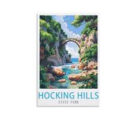 NAEGV Kit de peinture par numéros Hocking Hills State Park Ohiosrs - Kit de loisirs créatifs à faire soi-même - Peinture acrylique - Idéal pour décorer un mur ou offrir - 40 x 50 cm