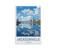 NAEGV Kit de peinture par numéros Jacksonville, Floride Kit de Peinture à l'huile DIY pour Débutants et Eenfants,sans Cadre 30x40cm
