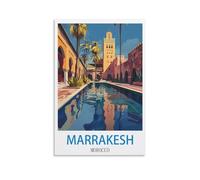 NAEGV Kit de peinture par numéros Marrakech Maroc Loisirs créatifs pour débutants, Peinture acrylique à numéros, Décoration murale 40x50cm