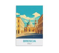 NAEGV Kit de peinture par numéros pour adultes - Paysage de Brescia, Italie - Kit de peinture acrylique - Idéal pour décorer un mur ou offrir - 30 x 40 cm