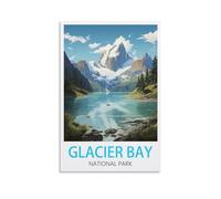 NAEGV Kit de peinture par numéros pour adultes - Paysage du parc national de Glacier Bay - Kit de peinture acrylique - Idéal pour décorer un mur ou offrir - 50 x 60 cm