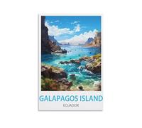 NAEGV Kit de peinture par numéros pour adultes, thème Îles Galapagos, Équateur : pinceaux et peinture acrylique inclus, idéal pour les débutants (20 x 30 cm).