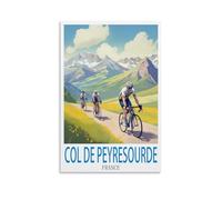 NAEGV Kits de peinture diamant 5D à faire soi-même,Col de Peyresourde France Peinture diamant ronde à forage complet, artisanat d'art diamant pour décoration murale de maison 30x40CM
