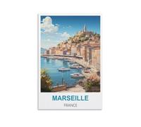 NAEGV Kits de Peinture Diamant Marseille France 5D Diamant Painting Kit Complet,Pont Cristal Débutant Art Set,pour Maison Décor 50x60CM