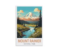 NAEGV Peinture par Numéro Kits Parcs nationaux du Mont Rainier DIY Peinture Numero Adulte,Peinture Numéro Cadeaux et décorations de Peinture 30x40cm