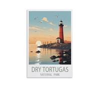 NAEGV Peinture par Numéro Kits Phare du parc national de Dry Tortugas DIY Peinture Numero Adulte,Peinture Numéro Cadeaux et décorations de Peinture 20x30cm