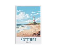 NAEGV Peinture par Numéro Kits Plage des îles Rottnest DIY Peinture Numero Adulte,Peinture Numéro Cadeaux et décorations de Peinture 20x30cm