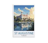 NAEGV Peinture par Numéro Kits Saint Augustine, Floride DIY Peinture Numero Adulte,Peinture Numéro Cadeaux et décorations de Peinture 20x30cm