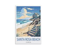 NAEGV peinture par numéros adulte Lac de Floride, plage de Santa Rosa avec pinceaux, toile pigment acrylique, bricolage, peinture à l'huile peinte à la main, cadeau 50x60cm