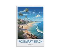 NAEGV peinture par numéros adulte Rosemary Beach, Floride avec pinceaux, toile pigment acrylique, bricolage, peinture à l'huile peinte à la main, cadeau 20x30cm