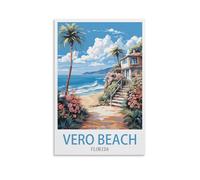 NAEGV peinture par numéros adulte Vero Beach, Floride avec pinceaux, toile pigment acrylique, bricolage, peinture à l'huile peinte à la main, cadeau 40x50cm