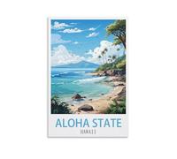 NAEGV Peinture par Numéros Adultes Hawaï, l'État de l'amour kits de peinture à l'huile numérique sur toile avec pinceaux et pigments acryliques pour décoration d'intérieur 20x30cm