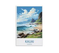 NAEGV Peinture par Numéros pour Adulte Plage de Kauai, Hawaï DIY Peinture Acrylique pour Adultes Enfants débutants Facile sur Toile 40x50cm