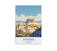 NAEGV Peinture par numéros pour adultes, Athènes, Grèce. Kit de peinture acrylique avec pinceaux et accessoires pour enfants et adultes débutants. Idéal pour les cadeaux de débutants (20 x 30 cm).