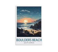 NAEGV Peinture par numéros pour adultes - Boulders Beach, Afrique du Sud - Sans cadre - Peinture à l'huile et acrylique à faire soi-même - Décoration murale - 20 x 30 cm