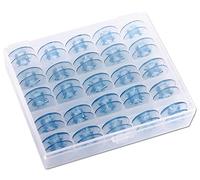 Nähwelt Flach Boîte de 25 bobines bleues pour machines à coudre Pfaff, dans un coffret pratique