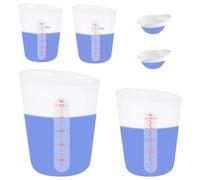 Naemriee Lot de 6 tasses en silicone 500 ml, 250 ml et 125 ml pour tasses à mesurer en silicone époxy, anti-adhésives, moules de moulage