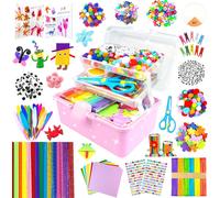 NAERYUT-3000 Activites Manuelles Pour Enfants Kit Bricolage Enfant Boîte Bricolage Pipe Cleaners Pour Enfants De 4-6 6-8 8-12 Ans Activite Enfant Ensemble De Matériel Jouet Cadeau Pour Filles Garçons