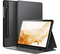 NAERYUT-Coque Pour Samsung Galaxy Tab S8 2022/S7 2020 11 Pouces Avec S Pen Porte-Stylet,Fine Folio Protecteur Tablette Housse Étui,Multi-Angle Affichage (Noir)