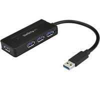 NAERYUT-Hub Usb 3.0-Dock 4 Ports Superspeed 5Gbps Avec Charge Rapide Usb 3.2 Gen 1 Type-A Pour Pc Fixe/Portable-Alimentation Par Bus Usb Ou Auto-Alimenté Mini/Compact-Noir (St4300Mini)