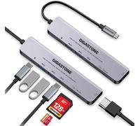 NAERYUT-[Hub Usb C] 2-Pack 7 En 1 Multiport Adaptateur Pour Ipad,Macbook Pro Air Avec 4K Hdmi Splitter,Pd 100W Alimenté,Lecteur De Carte Sd Microsd,Dongle Pour Iphone 15,Chromebook,Surface