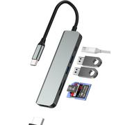 NAERYUT-Hub Usb C(6En1) Adaptateur Type C Vers Hdmi Usb Otg 3.0 Macbook Lecteur Carte Sd Micro Sd Multiport Thunderbolt Clé Usb-A Connecteur Pour Ipad Charge Pour Iphone16 15 Dock Station Externe Acc