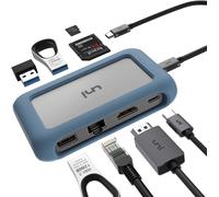 NAERYUT-Hub Usb C,8 En 1 Adaptateur Usb C 4K Hdmi Avec [Connecteur Amovible] Et Ethernet 1000M,Pd100W,2 Ports Usb 3.0,[Etui En Silicone] Compatible Pour Ipad Pro,Macbook,Galaxy S20 Etc