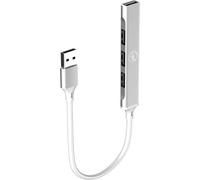 NAERYUT-Ml314013¿Hub Usb Slim 4Usb 2.0¿Plug And Play,4 Ports Usb,Transfert De Données Rapide,Design Fin,Finition Aluminium¿Compatibilité Macos Et Windows