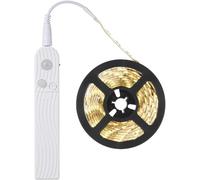 NAERYUT-Motion Sensor Led Strip Lights,3M Battery With Switch Self Adhesive Cuttable Waterproof Dimmable Under Cabinet Kitchen Bedroom Light