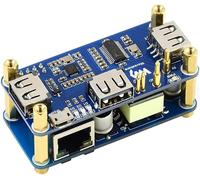 NAERYUT-Poe Ethernet/Usb Hub Hat For Raspberry Pi Zero/Zero W/Zero Wh,3X Usb 2.0 Ports,10M/100M Rj45 Port,802.3Af-Compliant